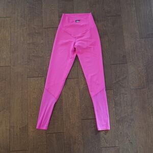 Beach Riot Pull On Mid Rise Ribbed Leggings Pink Womens Size Small